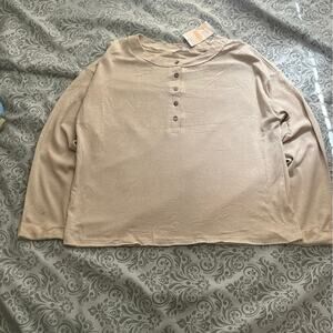 NWT Kirundo Oatmeal Waffle-Knit Henley – Adult Large